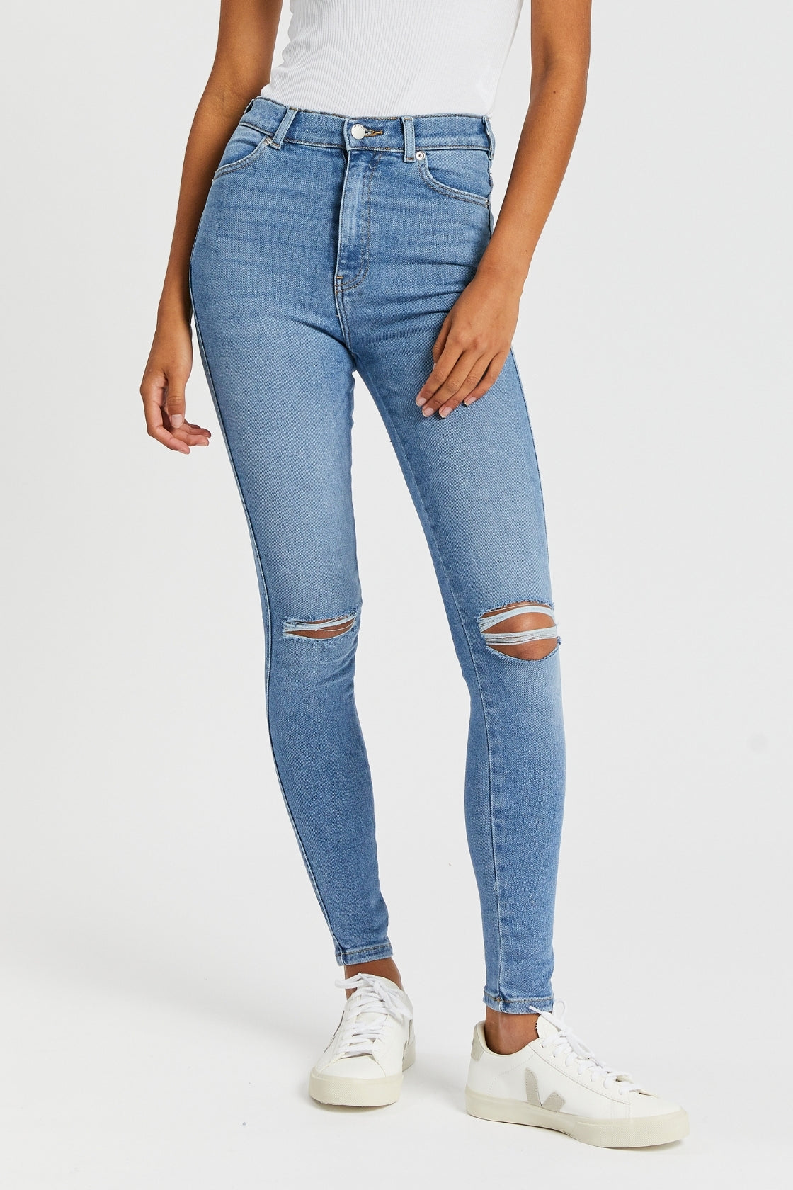 Moxy Jeans - Westcoast Light Blue Ripped Knees - Dr Denim Jeans - Australia & NZ