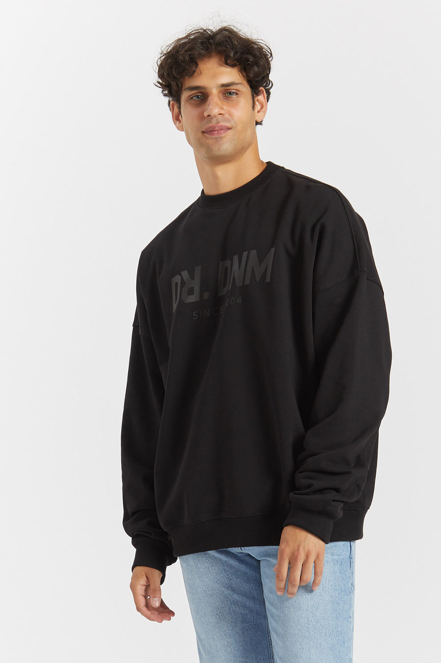 Philly Sweater Black AZ Wordmark - Dr Denim Jeans - Australia & NZ
