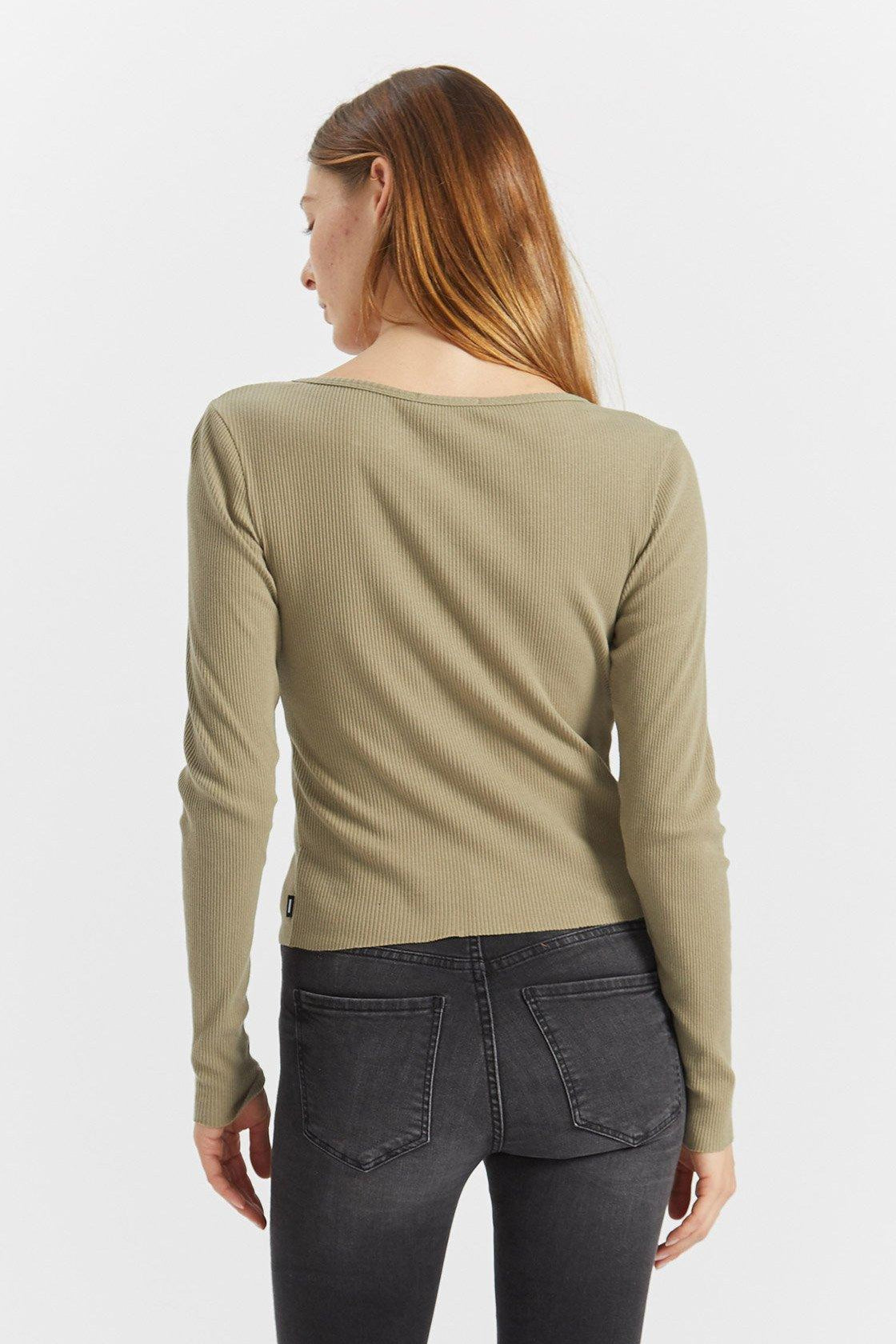 Toni Long Sleeve Green Agate - Dr Denim Jeans - Australia & NZ