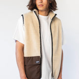 Unisex Dey Pile Vest Light Khaki