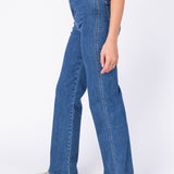 Moxy Straight Jeans - Pyke Plain Dark Blue