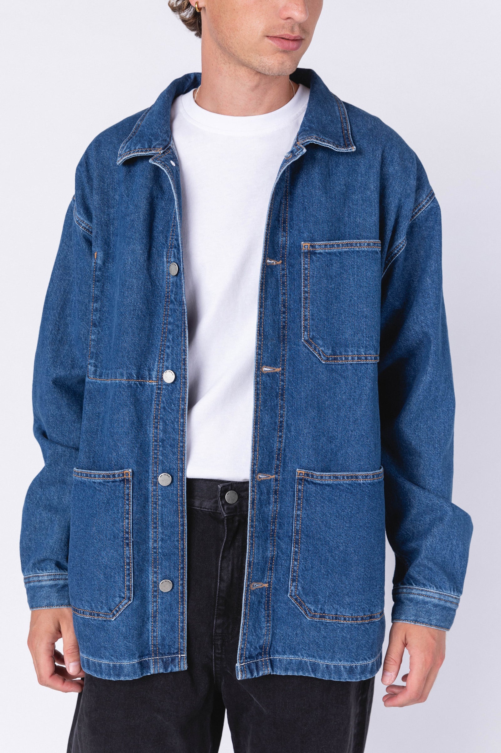 Niko Worker Jacket - Pebble Mid Retro – Dr Denim Jeans - Australia & NZ