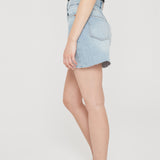 Echo Mini Skirt - Light Blue Jay Raw Hem
