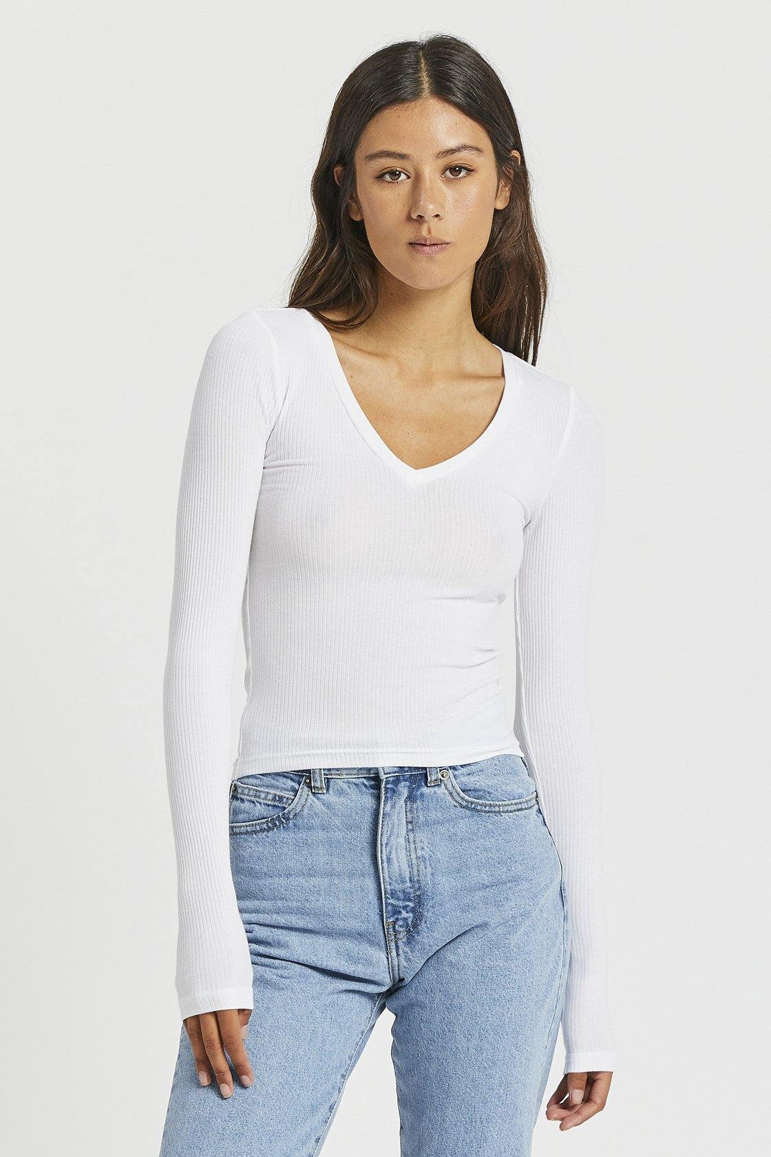 Katy Top - White - Dr Denim Jeans - Australia & NZ