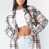 Mona Shirt Shadow Pink Check - Final Sale
