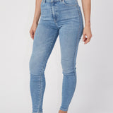 Moxy Skinny Jeans - Breeze Mid Worn Hem