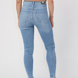 Moxy Skinny Jeans - Breeze Mid Worn Hem