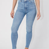 Moxy Skinny Jeans - Breeze Mid Worn Hem