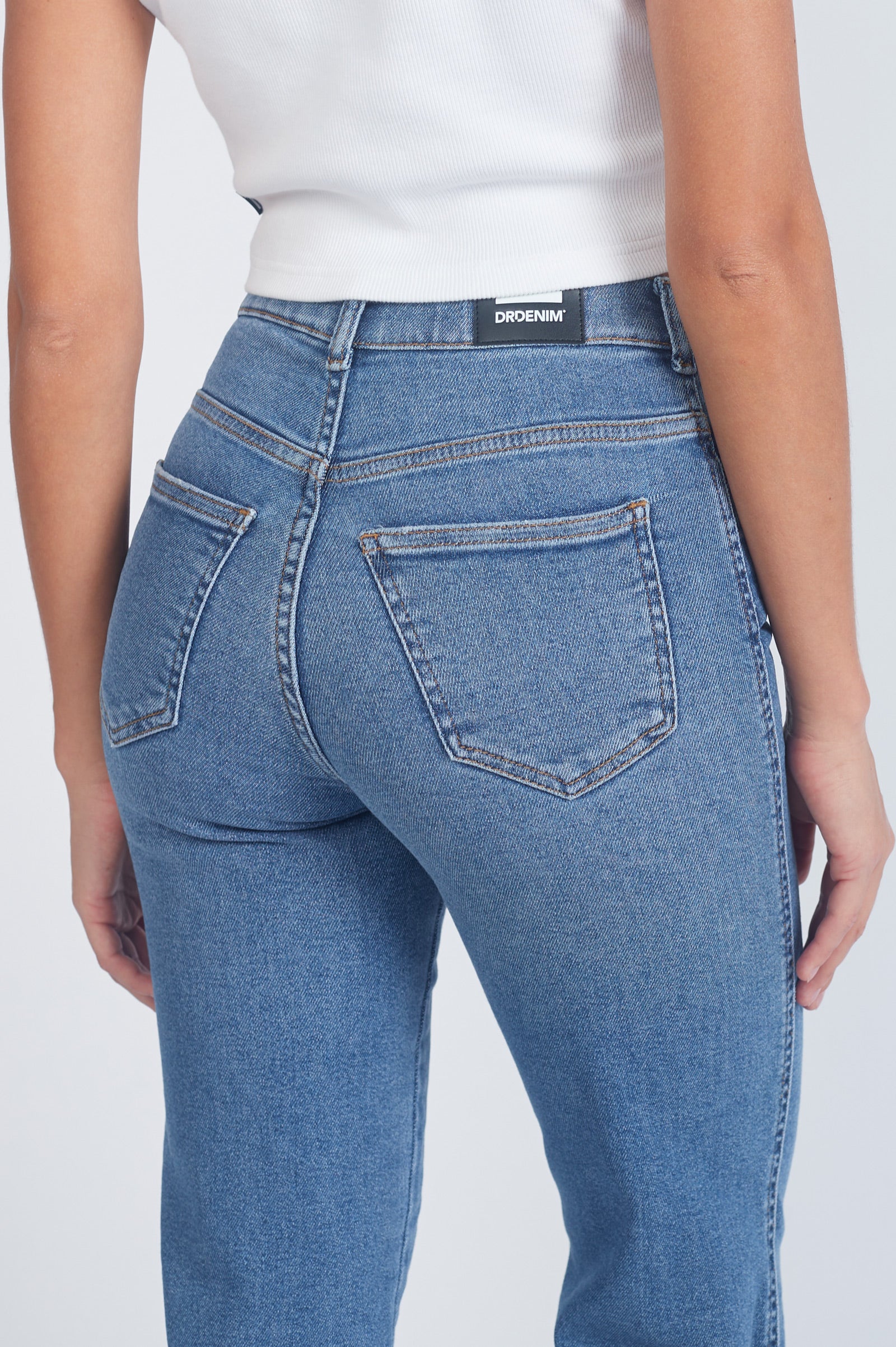 Moxy Straight Jeans Cape Sky Worn Hem | Dr Denim Jeans Australia – Dr ...