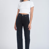 Moxy Straight Jeans - Solid Black