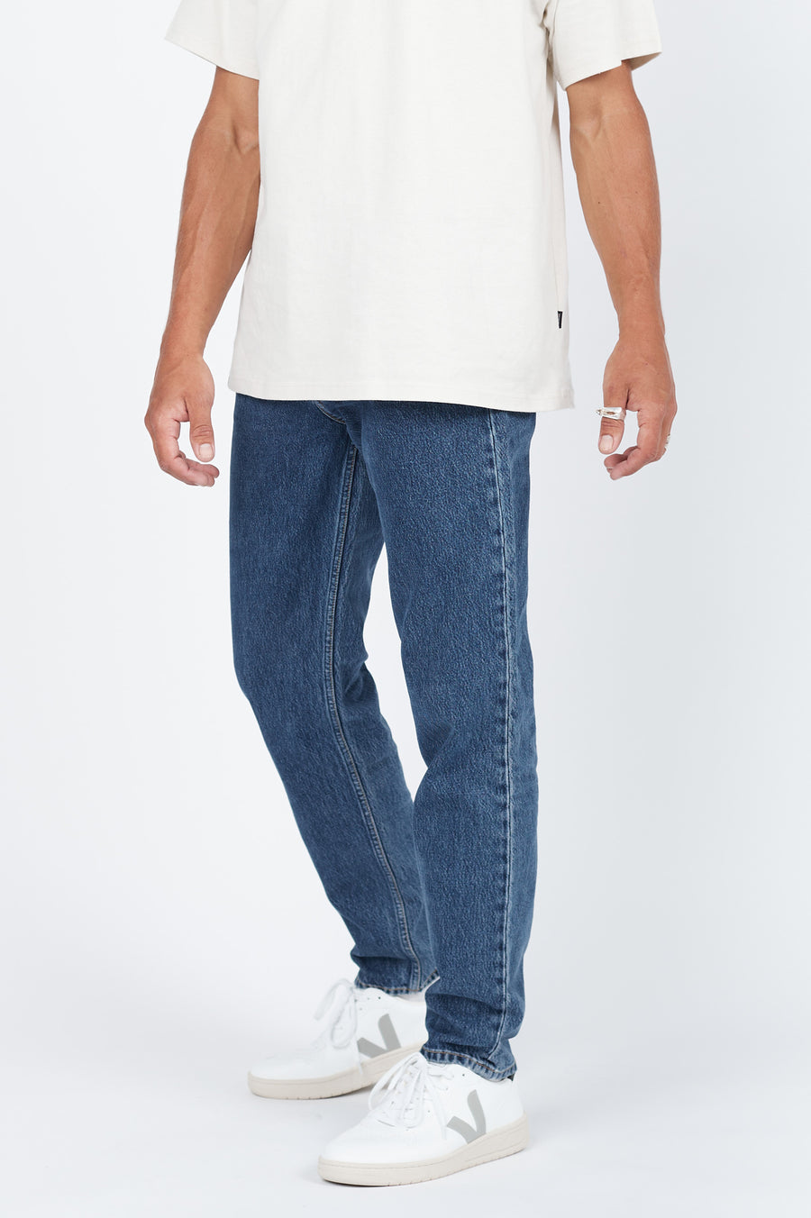 Rush Tapered Jeans - Stone Cast Mid Blue