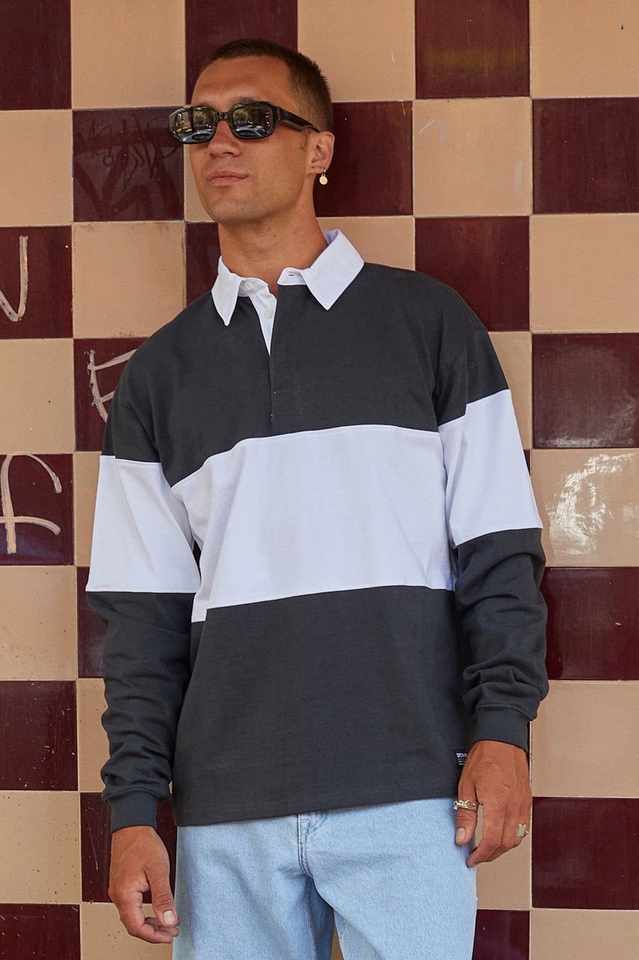Reno Long Sleeve Rugby  - Graphite