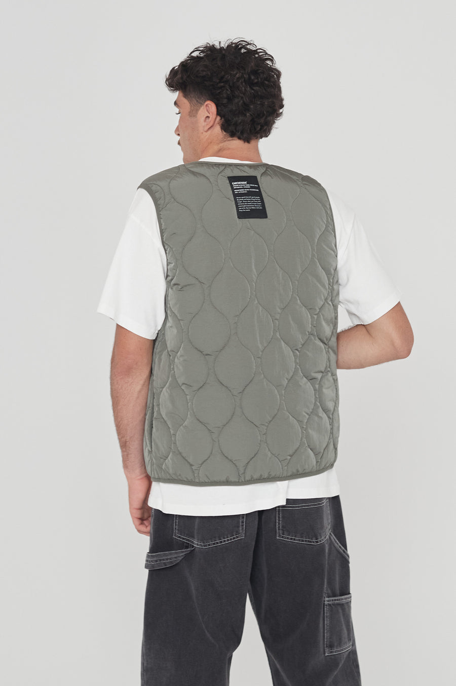 Sam Quilted Vest - Thyme