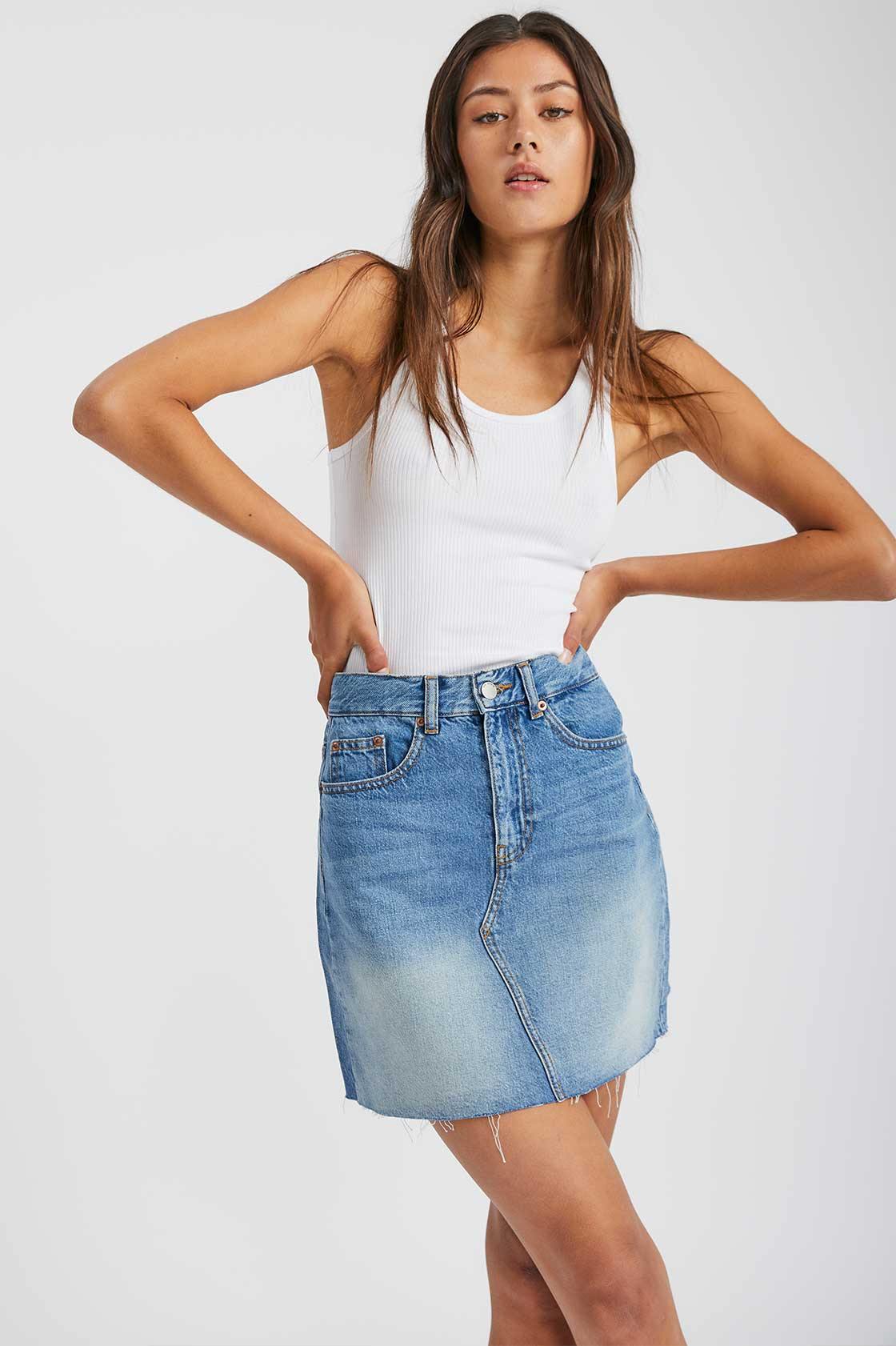 Echo Skirt Empress Blue - Dr Denim Jeans - Australia & NZ