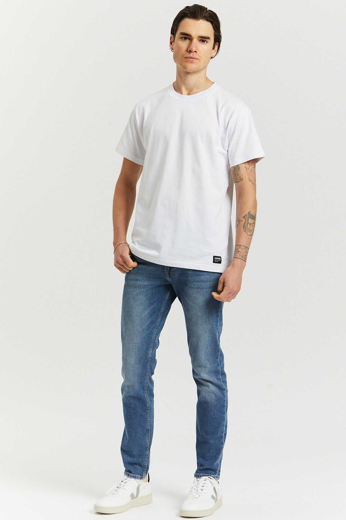 Derek Tee White - Dr Denim Jeans - Australia & NZ