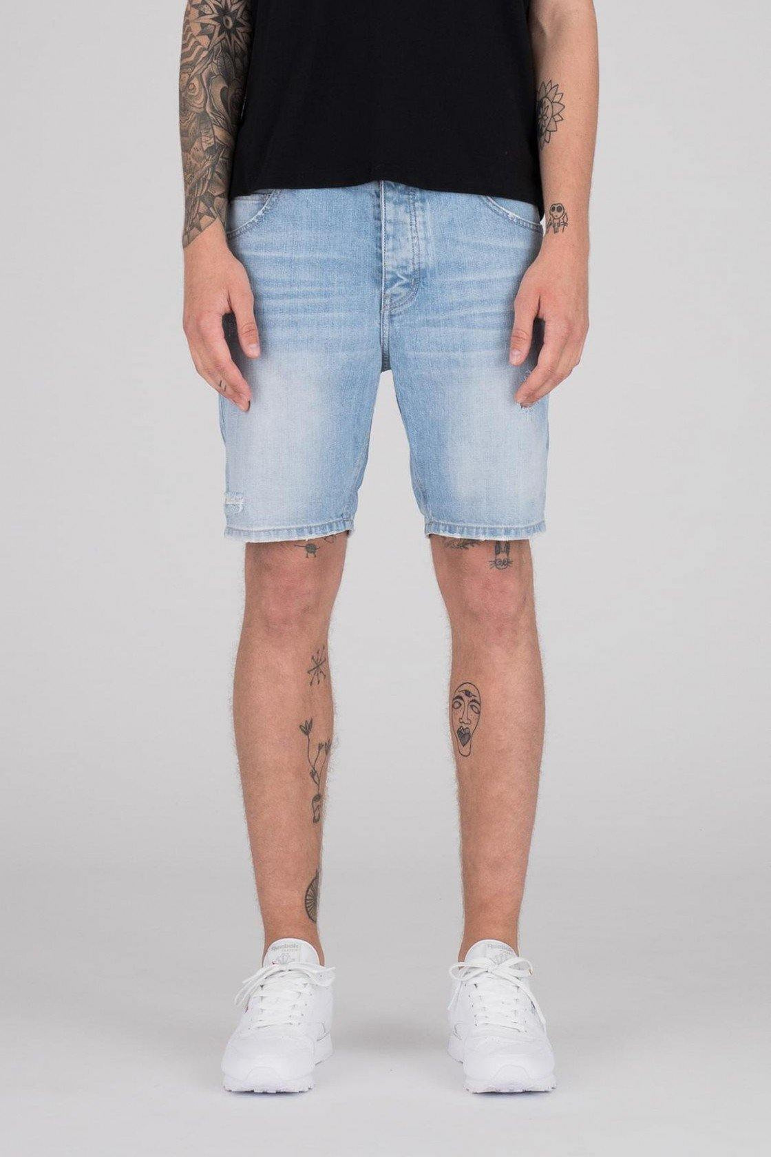 Bay Shorts Light Blue Ripped - Dr Denim Jeans - Australia & NZ