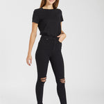 Luna Tee Black - Dr Denim Jeans - Australia & NZ