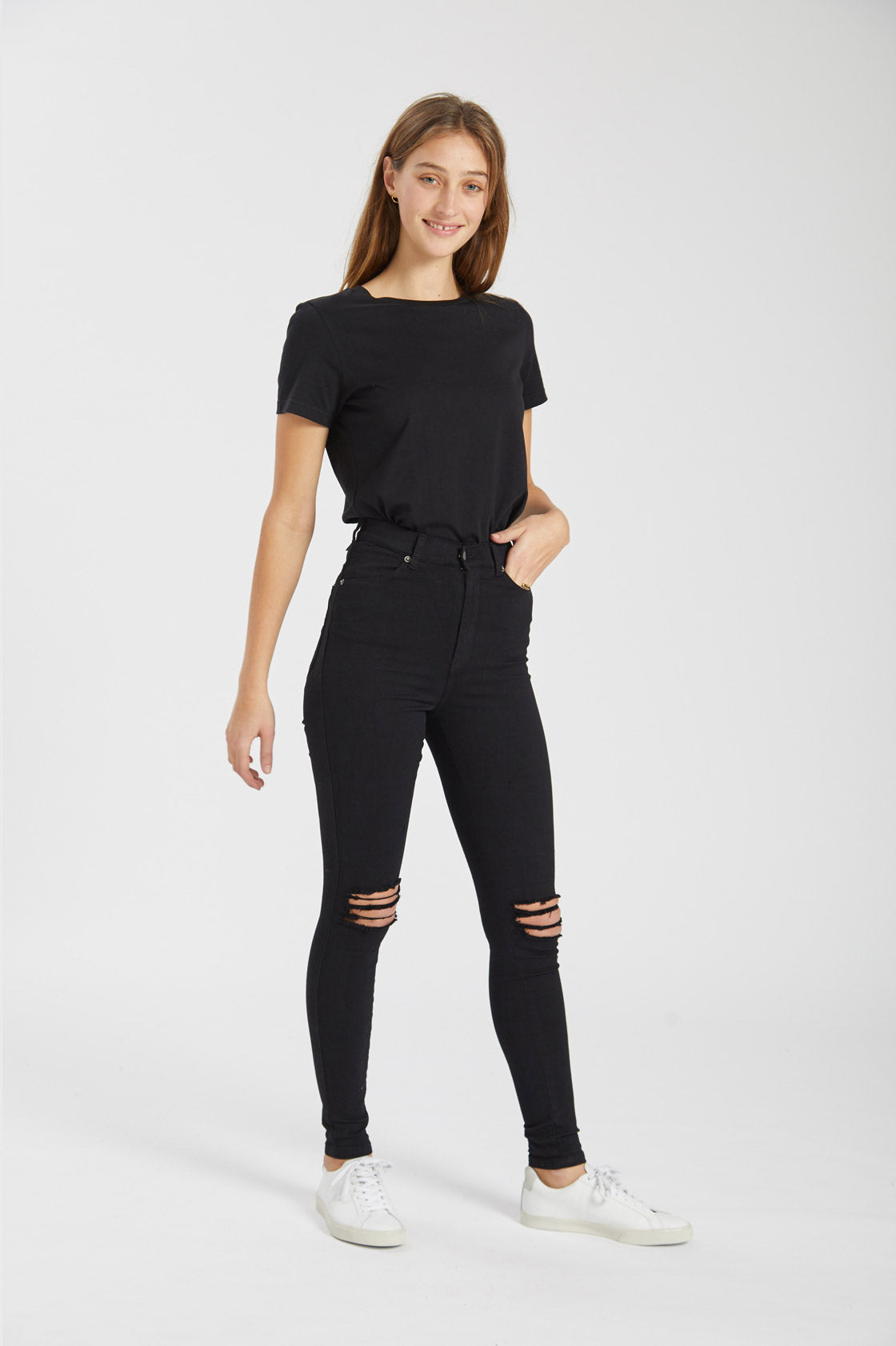 Luna Tee Black - Dr Denim Jeans - Australia & NZ