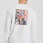 Kane Longsleeve Tee City Life White - Dr Denim Jeans - Australia & NZ