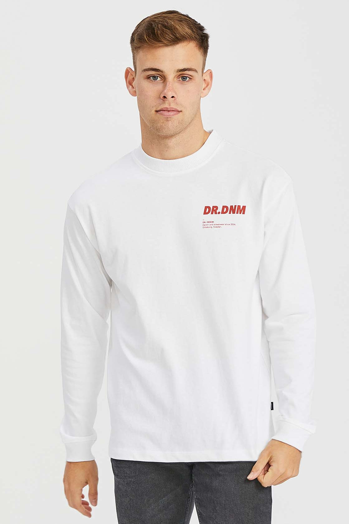 Kane Longsleeve Tee City Life White - Dr Denim Jeans - Australia & NZ