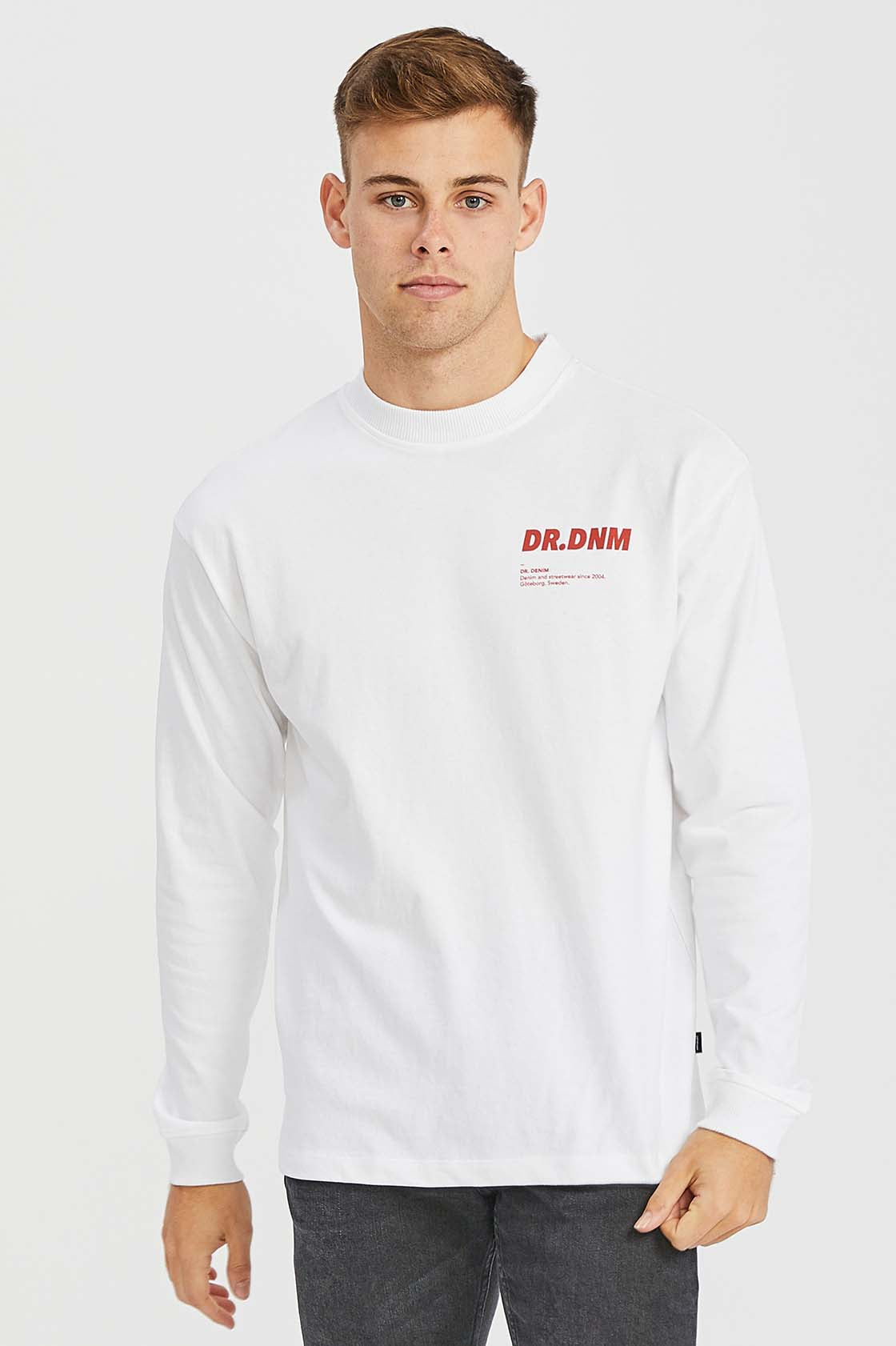 Kane Longsleeve Tee City Life White - Dr Denim Jeans - Australia & NZ
