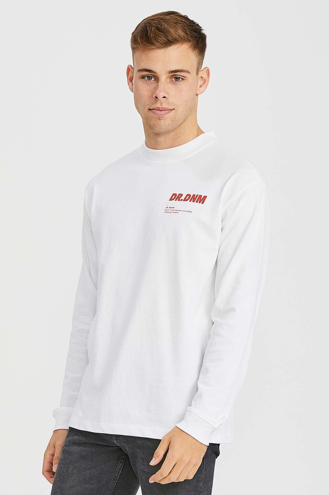 Kane Longsleeve Tee City Life White - Dr Denim Jeans - Australia & NZ