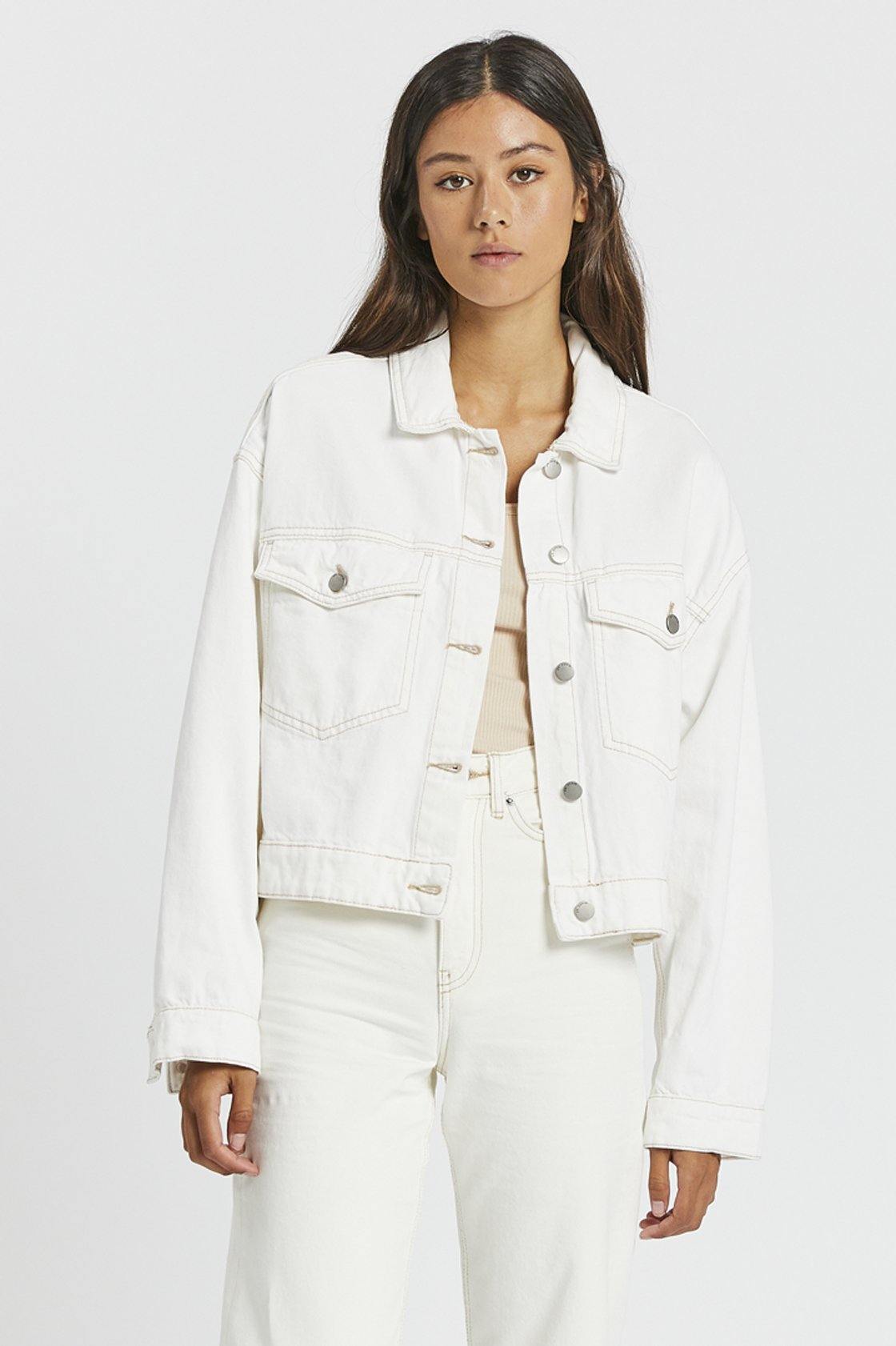 Khalila Cropped Jacket - Light Ecru - Dr Denim Jeans - Australia & NZ