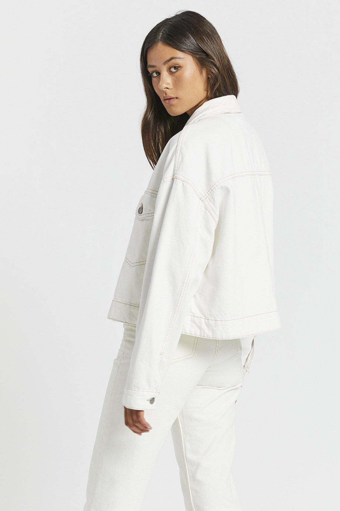 Khalila Cropped Jacket - Light Ecru - Dr Denim Jeans - Australia & NZ