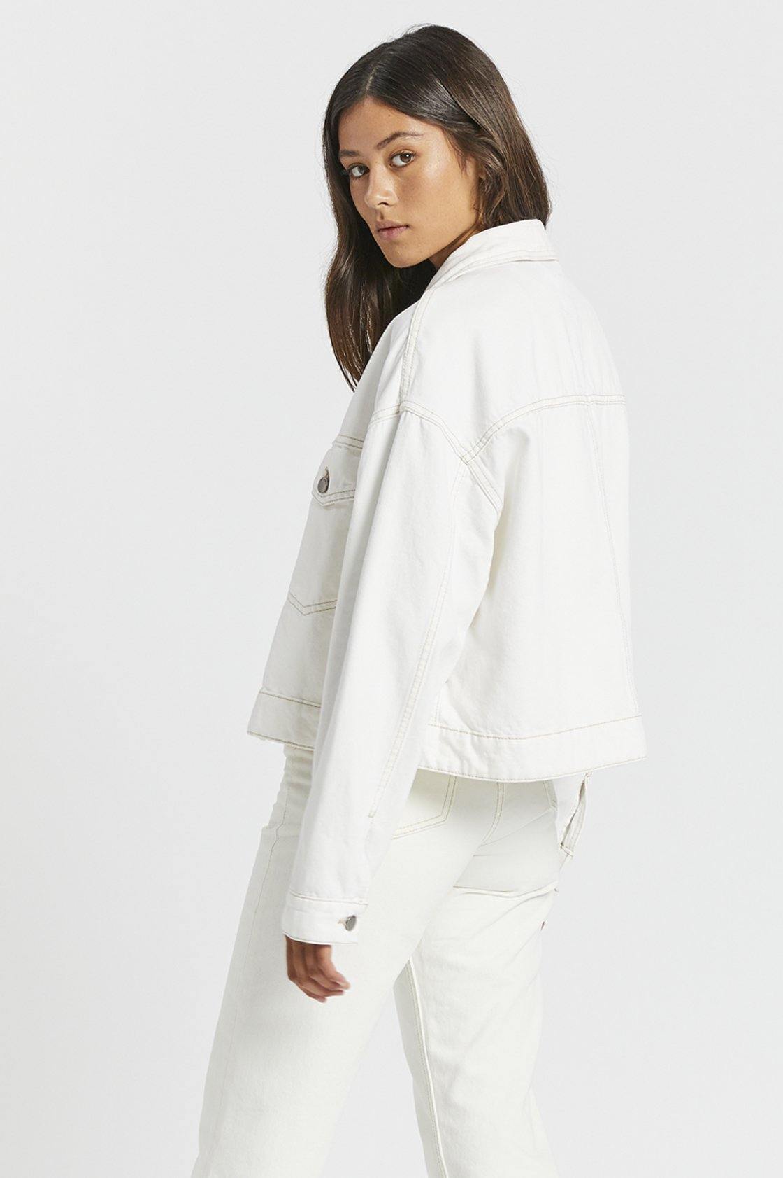 Khalila Cropped Jacket - Light Ecru - Dr Denim Jeans - Australia & NZ