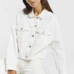 Khalila Cropped Jacket - Light Ecru - Dr Denim Jeans - Australia & NZ