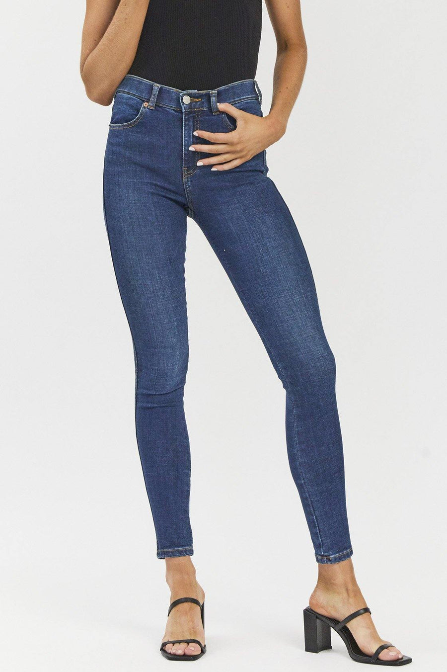 Lexy Jeans - Hurricane Dark Blue - Dr Denim Jeans - Australia & NZ