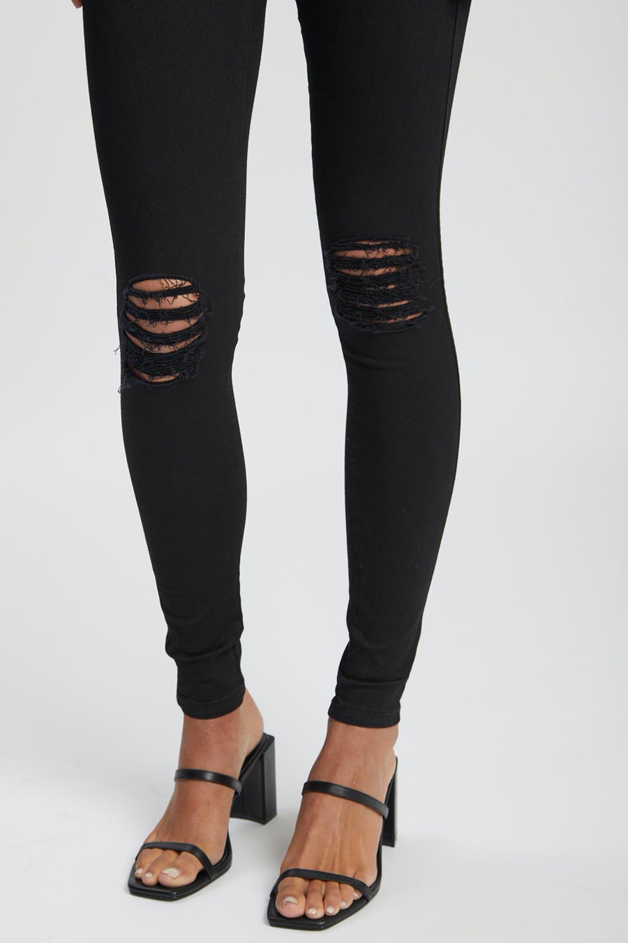 Moxy Jeans Black Ripped Knees - Dr Denim Jeans - Australia & NZ
