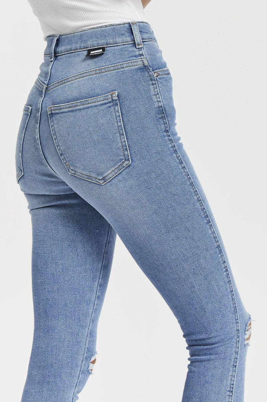 Moxy Jeans - West Coast Light Blue Ripped Knees - Dr Denim Jeans - Australia & NZ