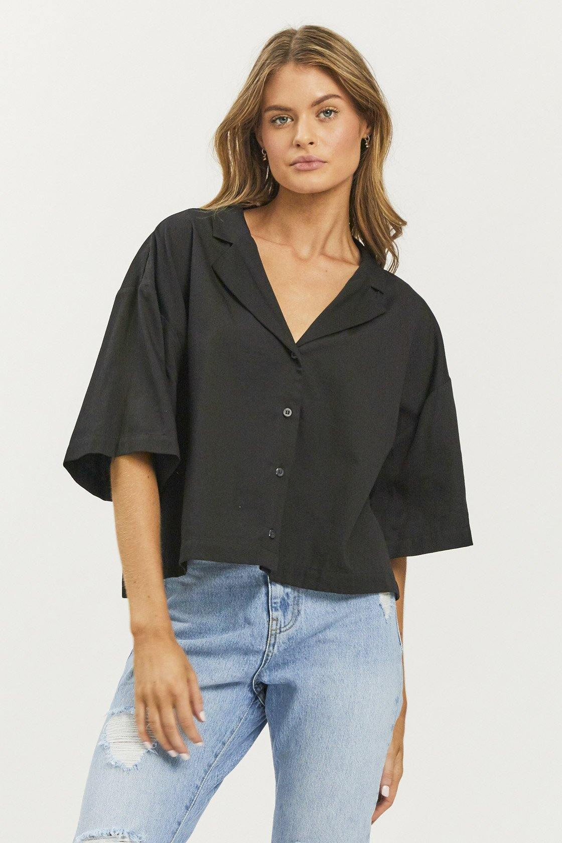 Nea Blouse - Black - Dr Denim Jeans - Australia & NZ