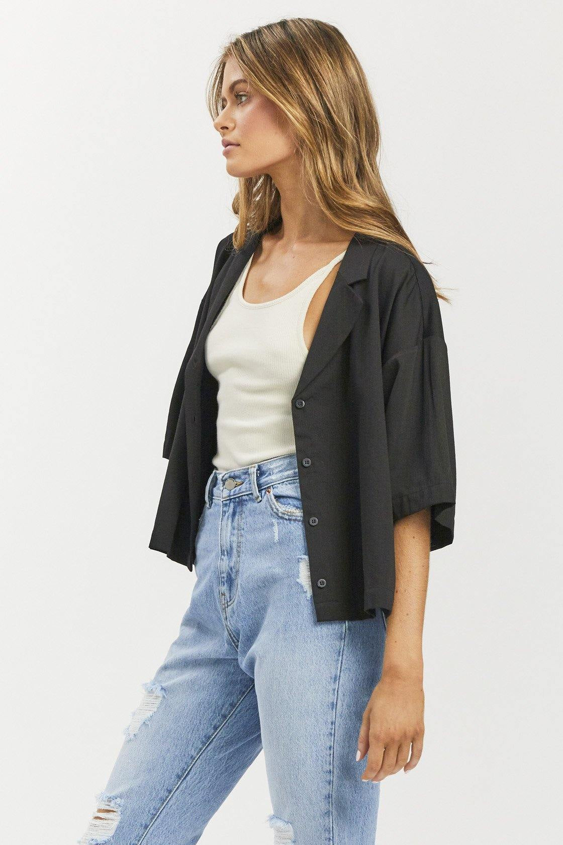 Nea Blouse - Black - Dr Denim Jeans - Australia & NZ