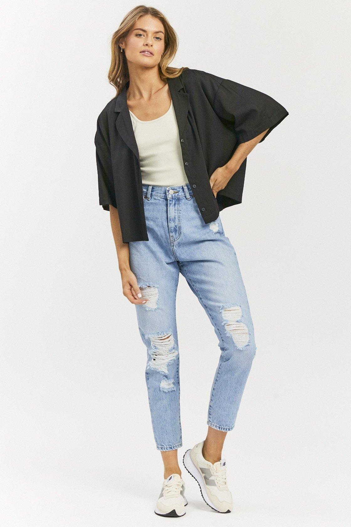 Nea Blouse - Black - Dr Denim Jeans - Australia & NZ