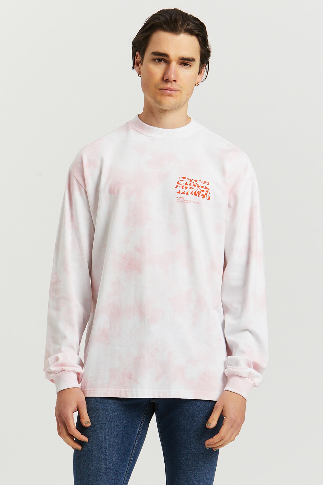 Reno Long Sleeve - Pink Word Tide - Dr Denim Jeans - Australia & NZ