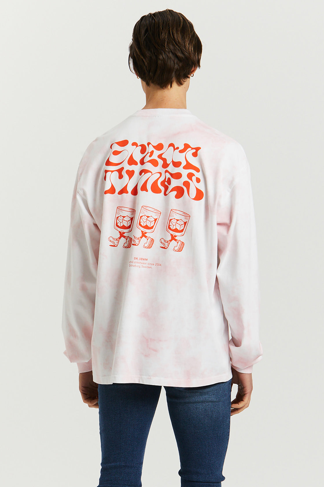 Reno Long Sleeve - Pink Word Tide - Dr Denim Jeans - Australia & NZ