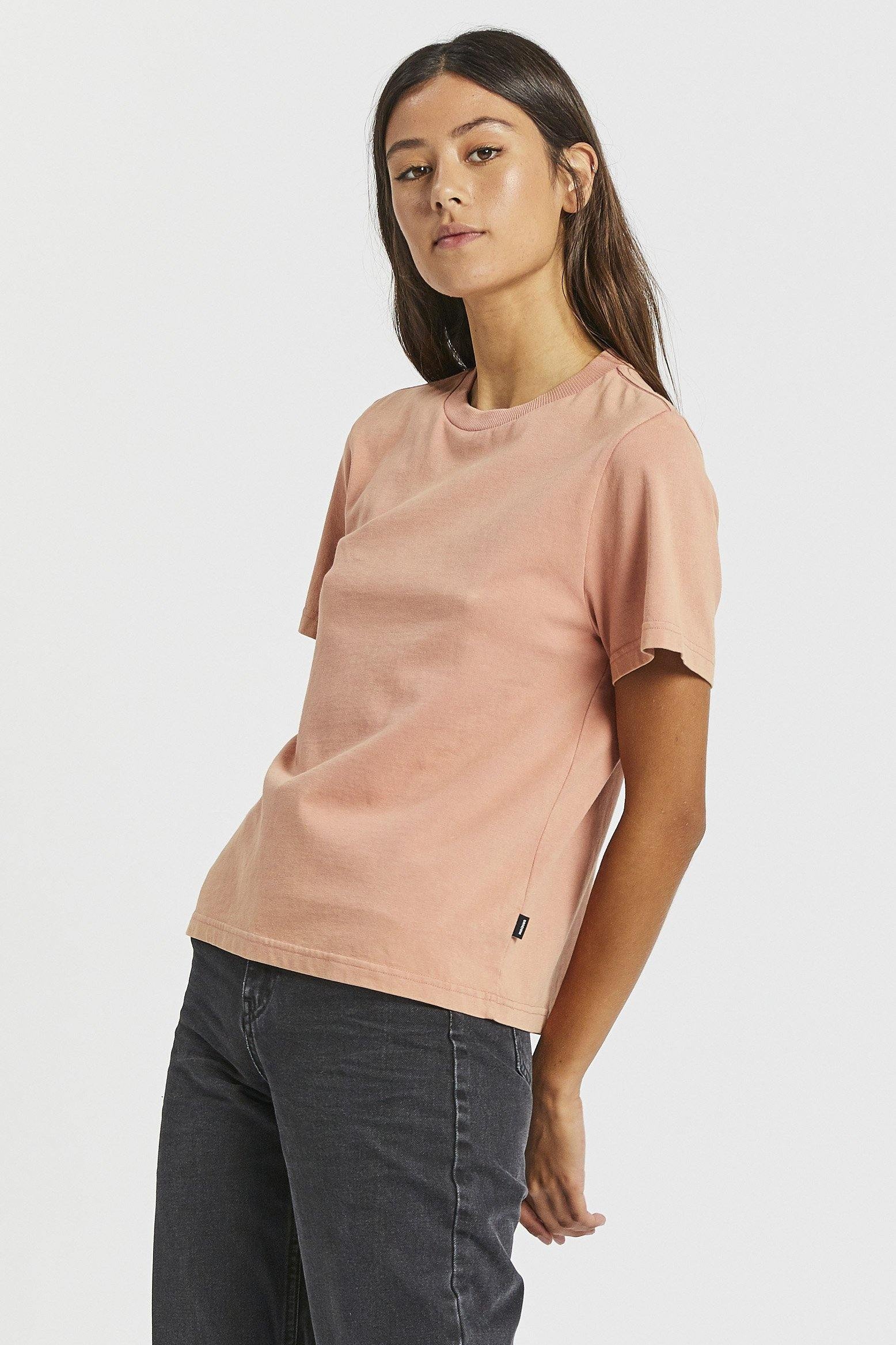 Tasya Tee - Washed Terracotta - Dr Denim Jeans - Australia & NZ