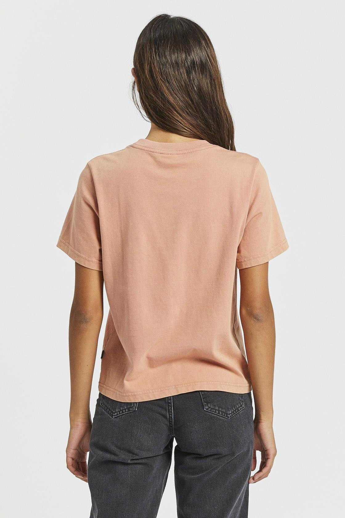 Tasya Tee - Washed Terracotta - Dr Denim Jeans - Australia & NZ