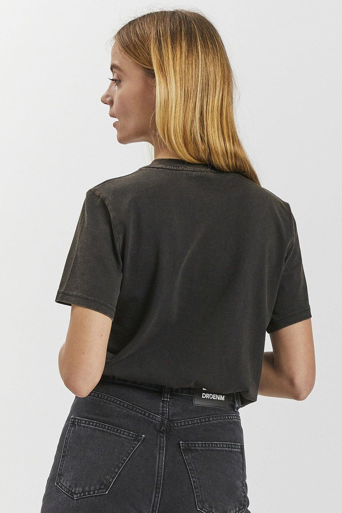 Tasya Tee - Washed Black - Dr Denim Jeans - Australia & NZ